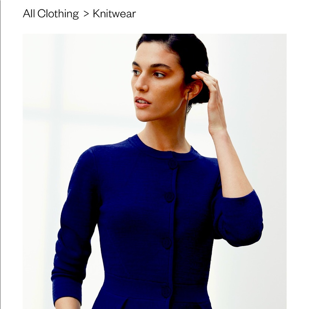 The Fold London Drayton Knit Jacket with peplum